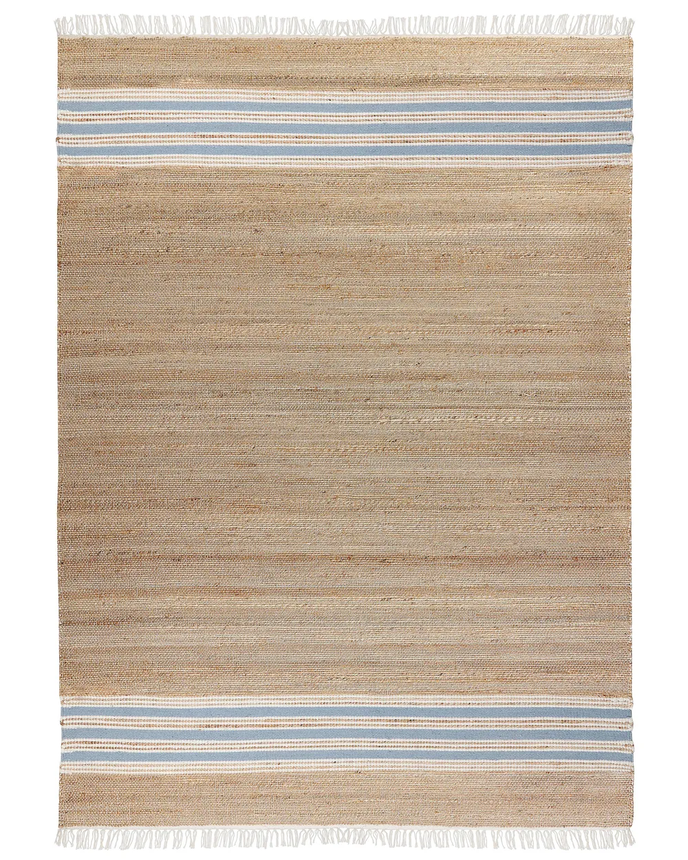 Juteteppe beige/blå MIRZA flere størrelser