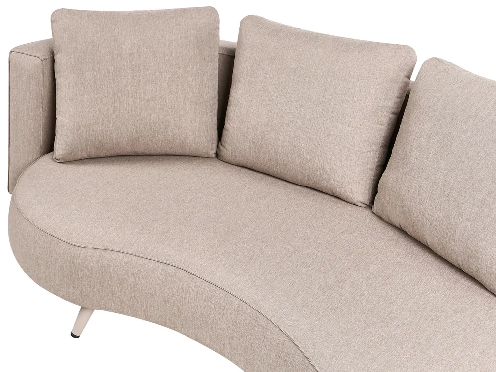 Lounge Set mit Tisch 6-Sitzer PARORI Beige_1015632