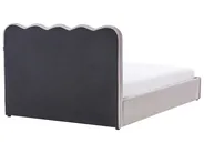 Bett mit Stauraum NANTERRE Chenillegewebe Taupe 140 x 200 cm_1019572