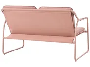 Garden Lounge Set with Table 4 Seater CALASCIO Metal Brown_1071486