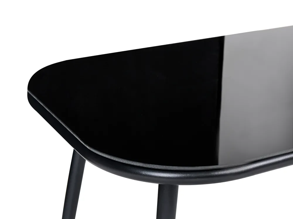 Lounge Set mit Tisch 4-Sitzer FLERO Polyrattan Schwarz_1079406