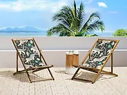 Ersatzstoff für Sonnenliege 2er Set ANZIO/AVELLINO 113 x 44 cm Schwarz_1175936