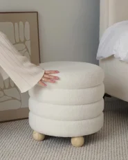 Pouffe CHILLY Boucle Off-White_1160783