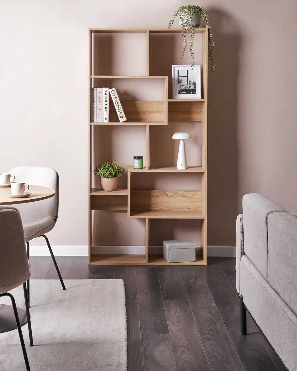 Bücherregal mit 6 Ebenen CHATEH 180 cm Hellbraun