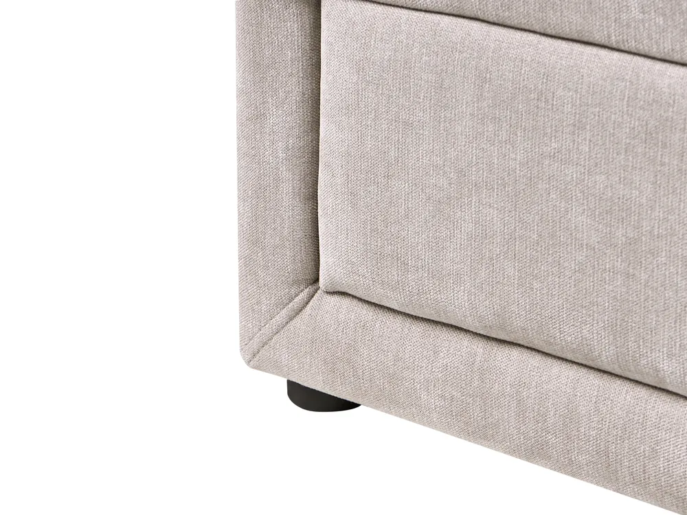 Bett mit Stauraum QUIBERON Chenillegewebe Taupe 160 x 200 cm_1023249