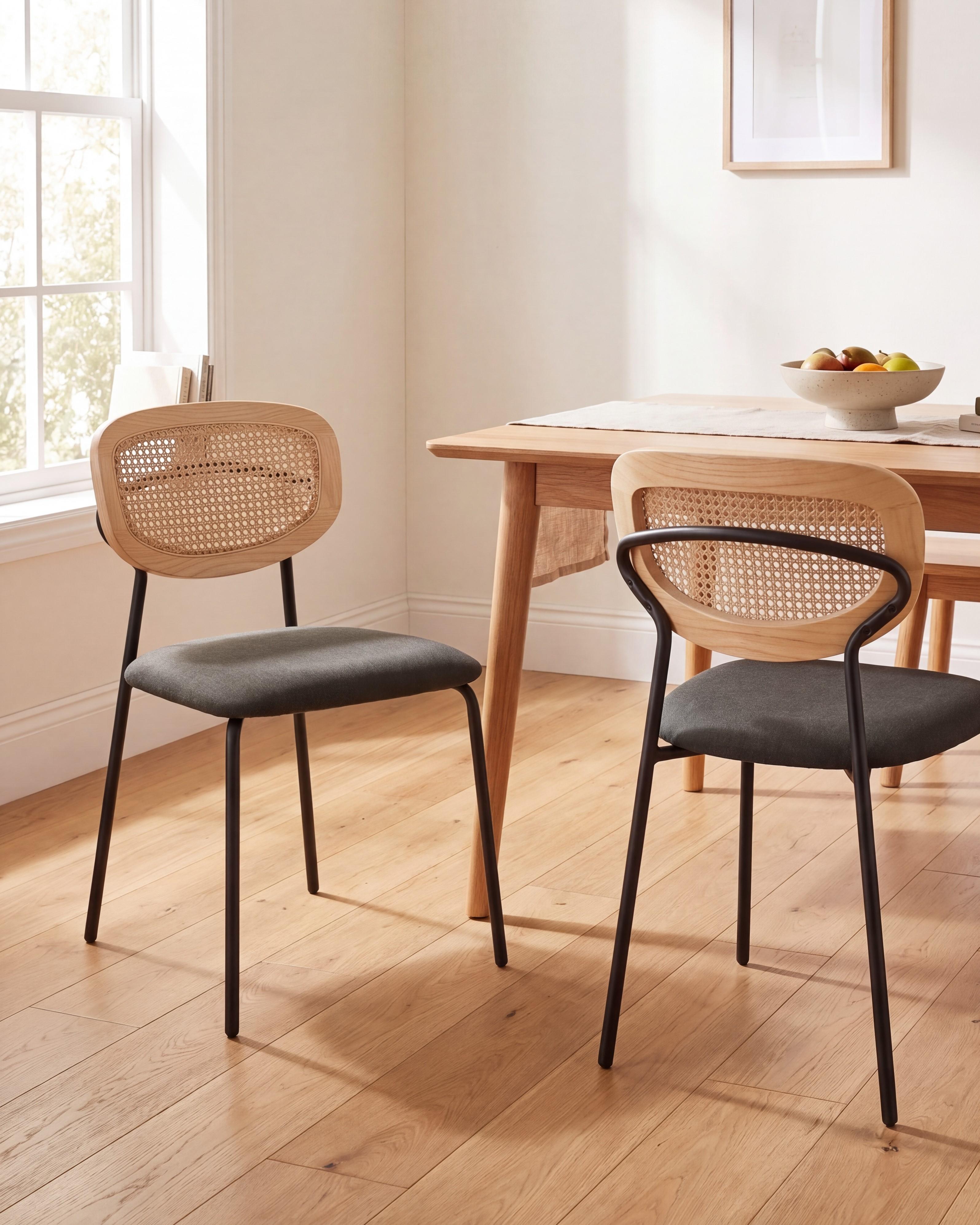 Set of 2 Dining Chairs MAYETTA Metal Dark Green