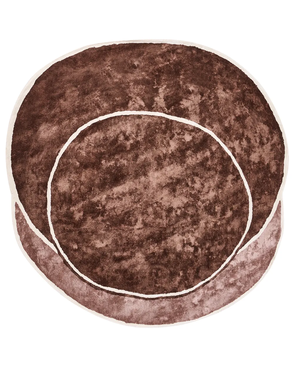 Teppich KANRACH Braun 200 x 200 cm Viskose