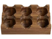 Eier-Servierset 8-teilig FOURNIL Akazienholz Braun_1074635