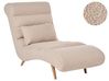 Chaise Longue RIVES Boucle Beige