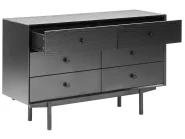 Kommode mit 6 Schubladen ALCESTER Schwarz_946142