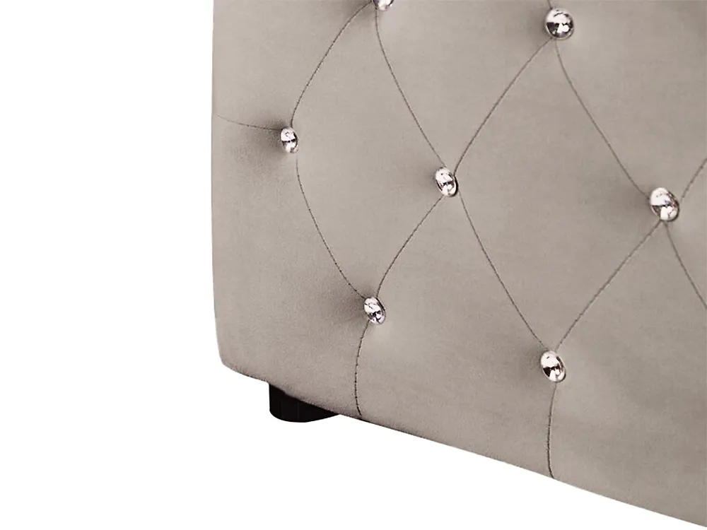 Bett mit Stauraum AMIENS Samtstoff Taupe 160 x 200 cm_1185054