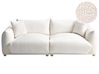 Sofa 3-Sitzer LUVOS Bouclé Cremeweiß
