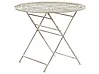 Outdoor Bistrotisch klappbar BIVIO 90 cm 90 cm Metall Cremeweiß