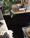 Zottelteppich EVREN Schwarz 200 x 200 cm