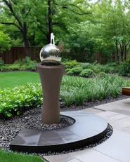 Garden Water Feature LED ZENYATTA Brown_962554