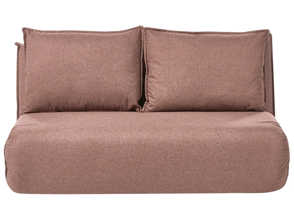 Schlafsofa 2-Sitzer ROROS Kunstleinen Braun