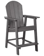 Garten-Barstuhl ADIRONDACK Kunststoff Dunkelgrau_938418