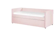 Ausziehbett Samtstoff TROYES 90 x 200 cm Pastellrosa_837087