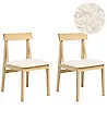 Esszimmerstuhl 2er Set ISLE Holz Hellbraun / Beige