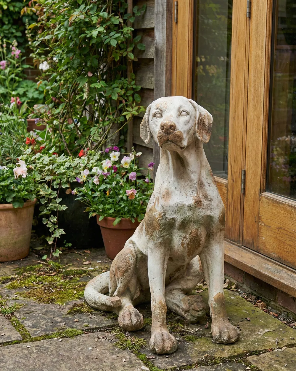 Gartenskulptur CETONA Hund Beige