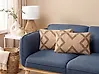 Dekokissen 2er Set GOPI 30 x 50 cm Jute Beige Geometrisches Muster