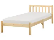 Bett mit Lattenrost Kiefernholz FLORAC 90 x 200 cm Hellbraun_918215