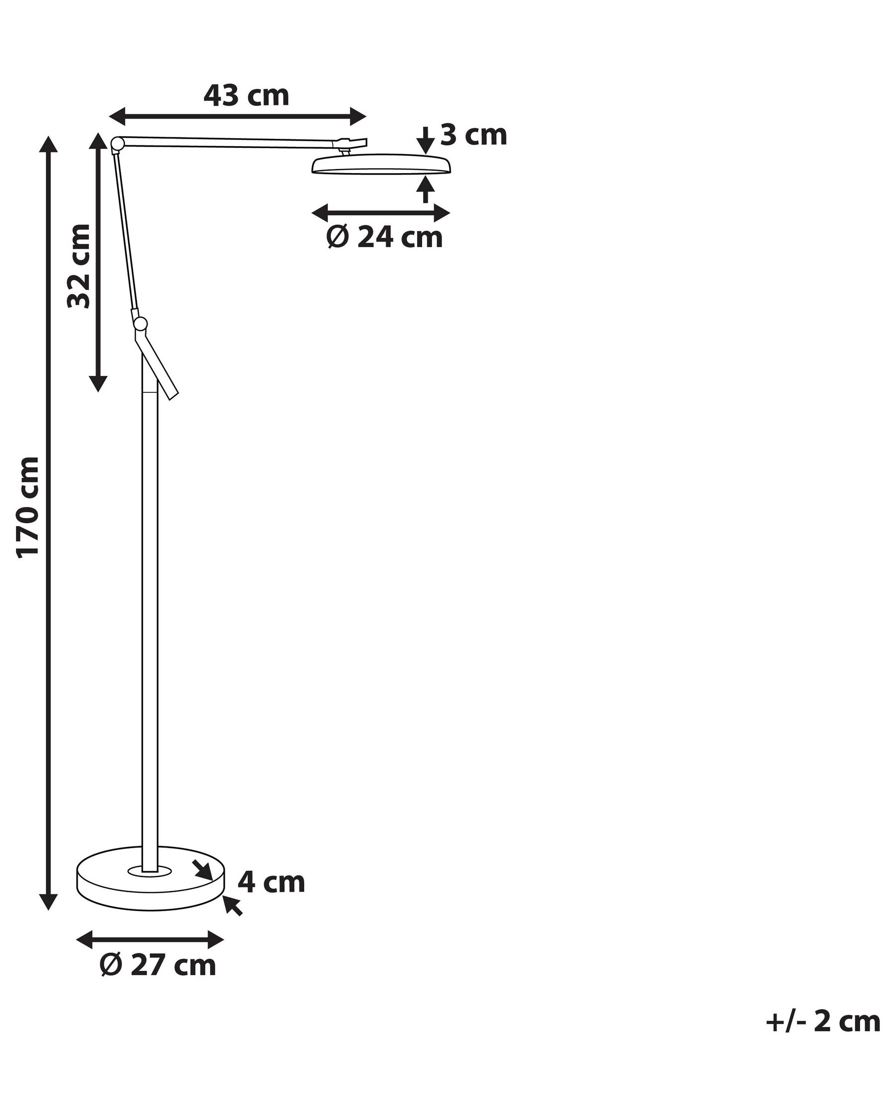 LED Stehlampe CARINA mit Dimmer Metall Silber_855396