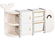 Speelgoed opbergsysteem WHALAN Walvis 83 cm Beige_1188280
