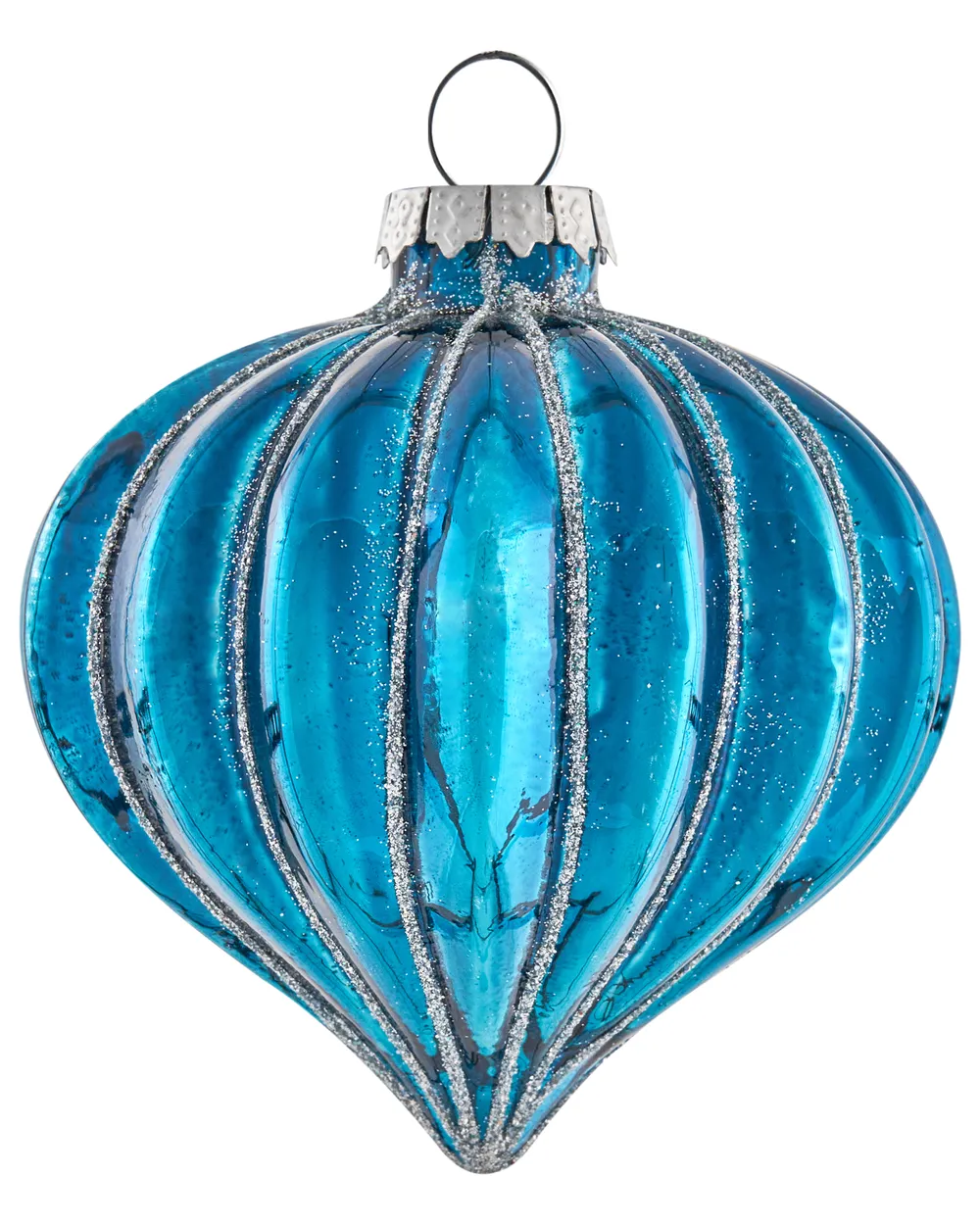 Weihnachtskugel 35er Set SNOWFALL Glas Blau_1028594