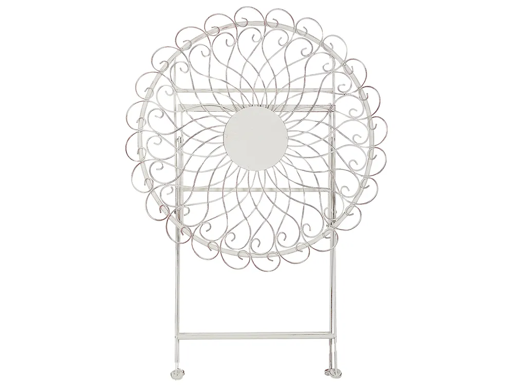 Outdoor Bistrotisch STIFFE 70 cm 70 cm Metall Weiß_856117