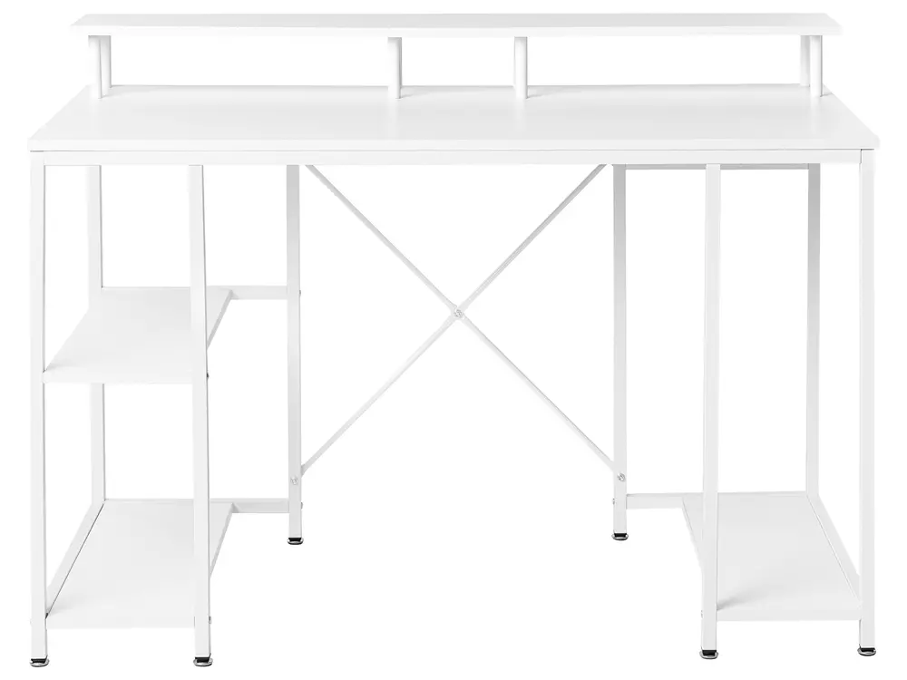 Schreibtisch CADDO 120 cm 60 cm mit Fächern Weiß_1044294