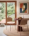 Esszimmerstuhl 2er Set WINDUST Metall Beige