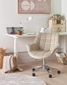 Schreibtischstuhl LABELLE Samtstoff Beige