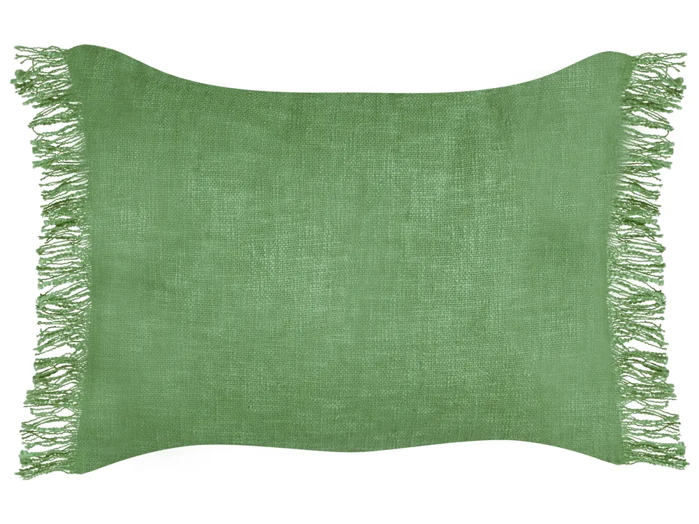 Set of 2 Decorative Cushions MABA 50 x 35 cm Cotton Green Solid_940248