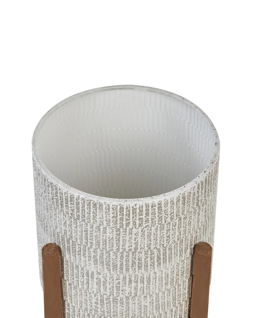 Blumentopf mit Beinen PINSAPO 30 cm Metall Grau_923571