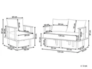 Sofa Set 3-Sitzer ASKER Stoff Beige_932674