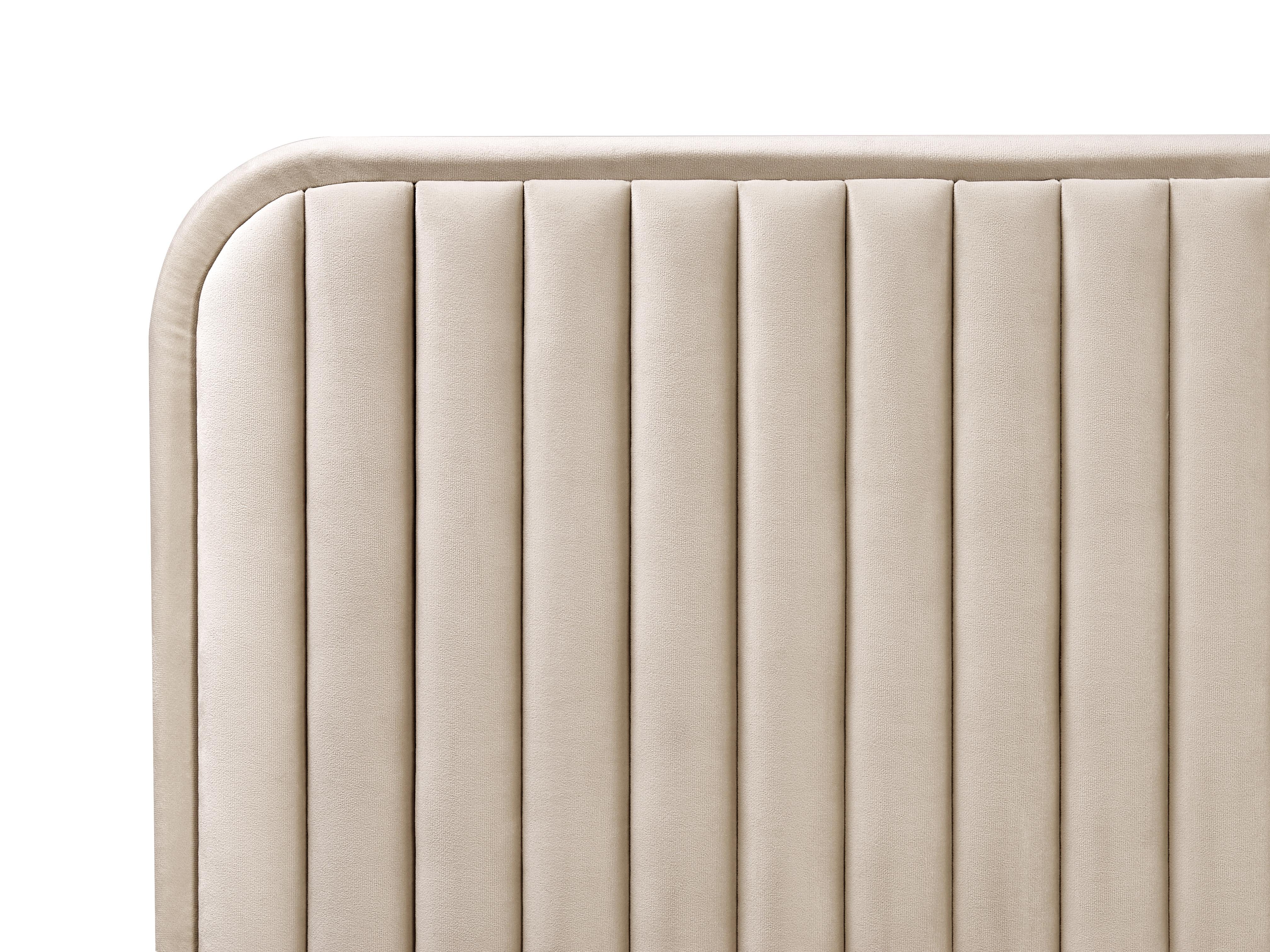 Bed Velvet BRIN 160 x 200 cm (EU King Size) Taupe_942123