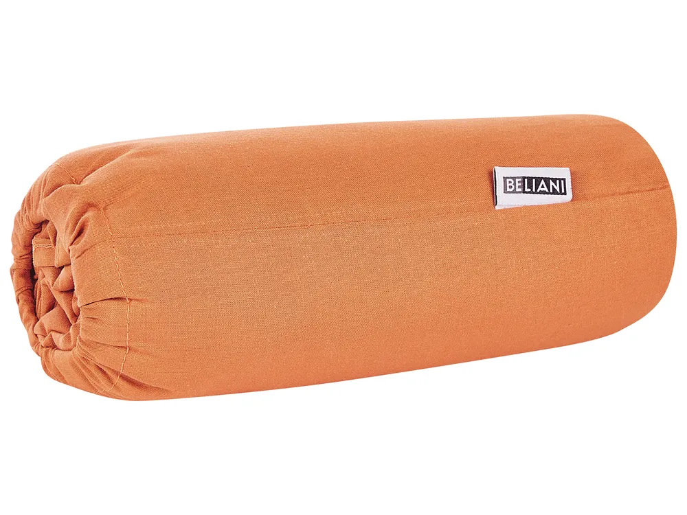 Spannbettlaken JANBU 160 x 200 cm Baumwolle Orange_845926