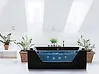 Whirlwanne Eckmodell mit LED SAMANA 153 x 71 cm Schwarz