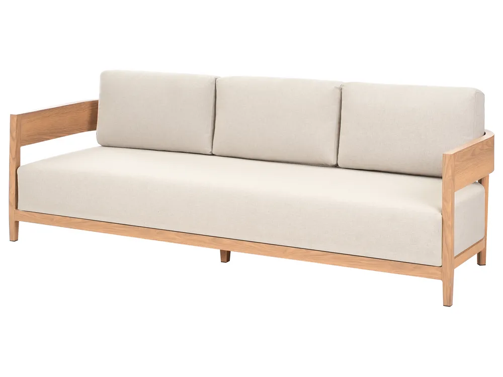 Gartensofa 3-Sitzer SAMPIERI Metall Hellbraun_1006999