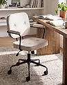 Schreibtischstuhl PAWNEE Samtstoff Hellbeige