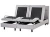 Bett verstellbar Stoff VICEROY 160 x 200 cm Hellgrau