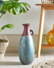 Dekovase VELIA 50 cm Keramik Blau_850829