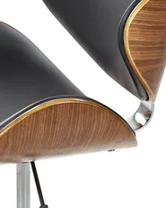 Desk Chair ROTTERDAM Faux Leather Black_713234