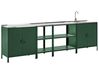 Outdoor-Küche 4er Set mit Spüle VILAMA Grün Metall
