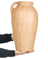 Decorative Vase TAIPING 46 cm Ceramic Dark Beige_893621