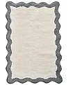 Badematte NANGAL Grau / Beige 60 x 90 cm Baumwolle