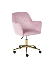 Schreibtischstuhl LELORIA Samtstoff Pastellrosa_1062828