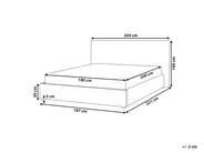 Waterbed Boucle LAVAUR 180 x 200 cm (EU Super King) Beige_985884