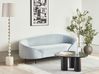 Sofa 2-Sitzer SAVAR Samtstoff Hellblau